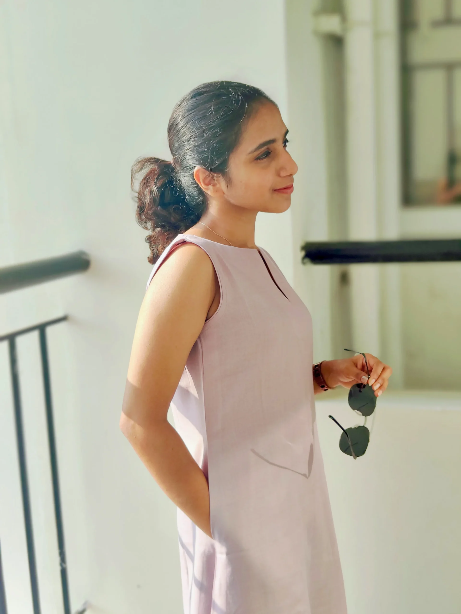 1001446677.jpg A line kurti (Lavendar) - Image 1