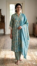 Teal Cotton 3 piece set - Image 2