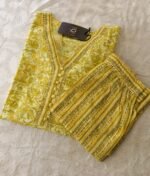 Yellow Printed Cotton 2 piece set - Image 3