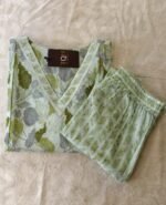 Green Printed Cotton 2 piece set - Image 2