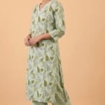 Green Printed Cotton 2 piece set