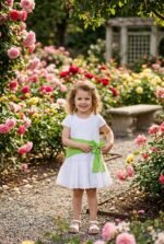 A-line bow dress with frill