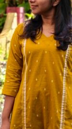Mustard Mist Jamdani Kurti - Image 3