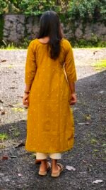 Mustard Mist Jamdani Kurti - Image 4