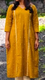 Mustard Mist Jamdani Kurti - Image 2
